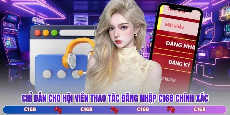 Chỉ dẫn cho hội viên thao tác đăng nhập C168 chính xác